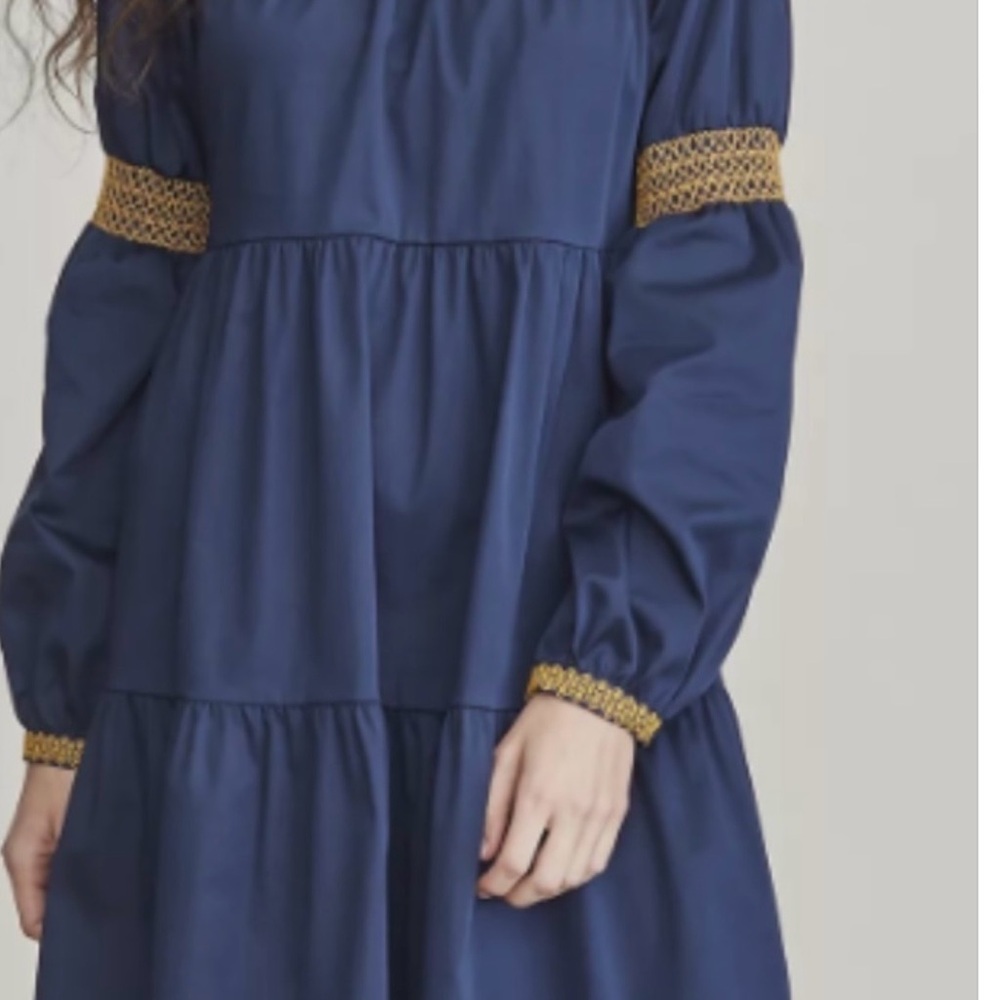 Elizabeth and James - Beautiful Navy / Gold Blue Dress . Size XXL